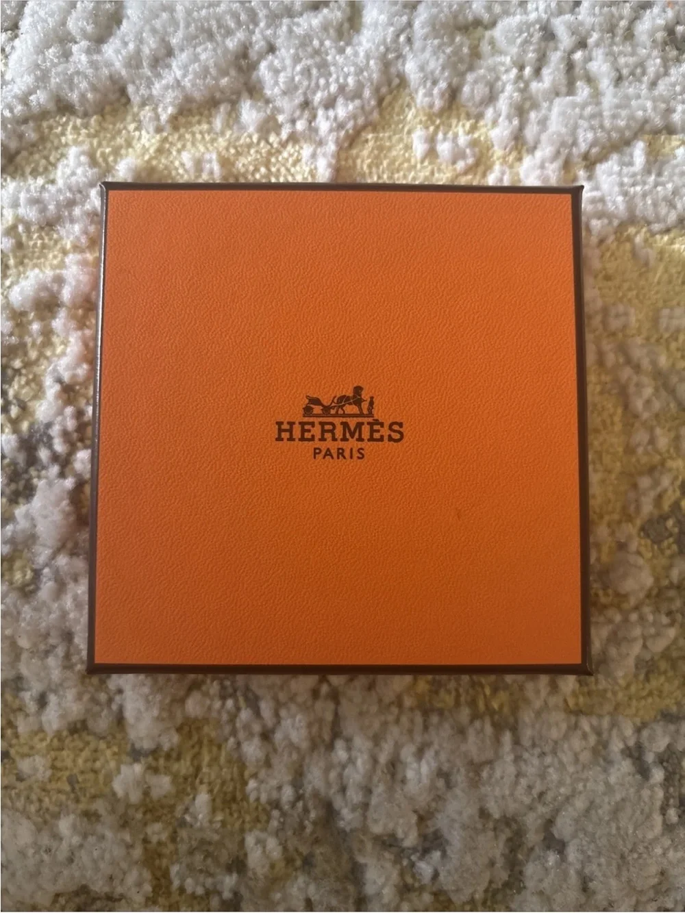 Hermes Paris Empty Jewelry Box  3 3/4 x 3 3/4 Inch